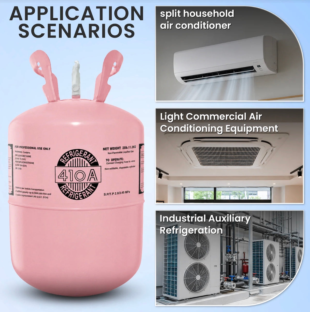 R410A refrigerant service cylinder