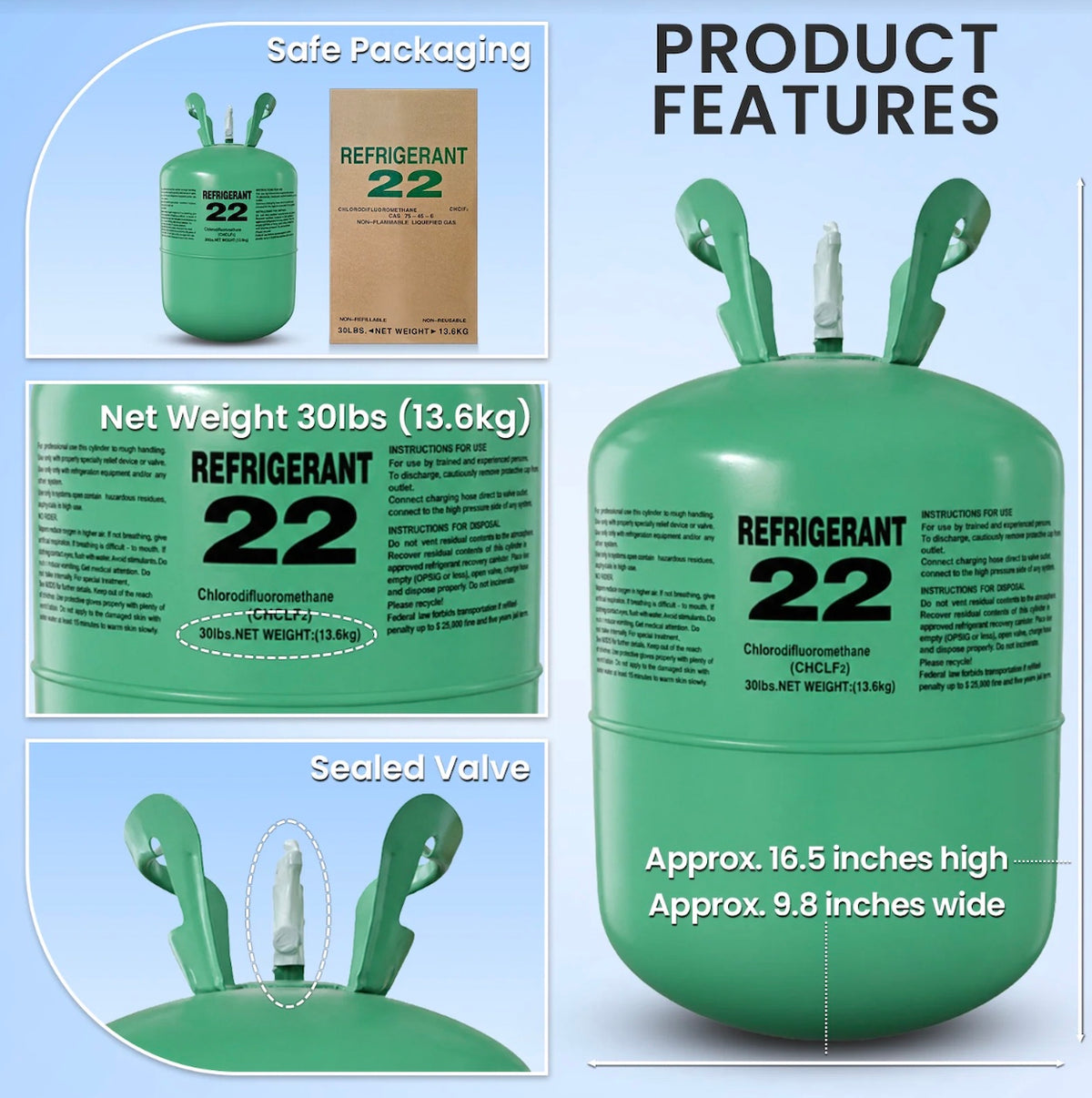 Professional service procedure for R22 refrigerant